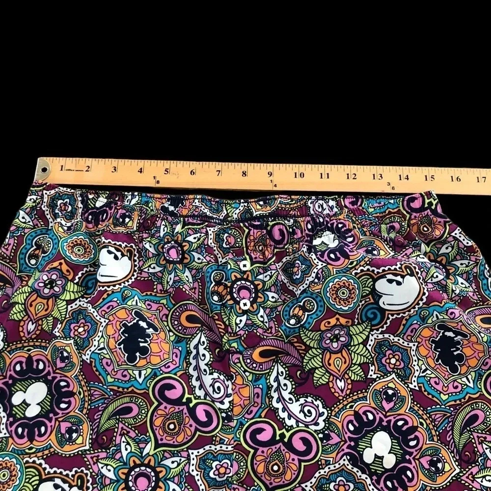 Disney Parks Womens US Large Purple‎ Paisley Hidden Mickey Lounge PJ Pants Mouse - Picture 4 of 6